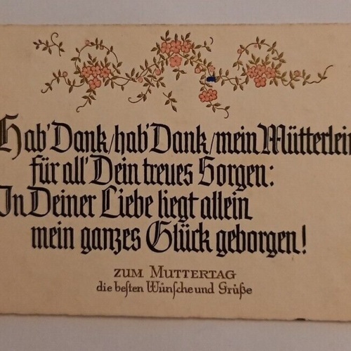 Glückwunschkarte zum Muttertag die besten Wünsche 600672A gr D