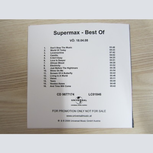 CD /  SUPERMAX-BEST OF  / PROMO / RARITÄT /  AUSTRIA /