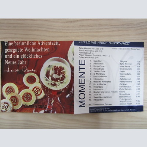 CD / ZIPFLO WEINRICH -MOMENTE / AUSTRIA / RARITÄT /  GIPSY-JAZZ / 1997 /