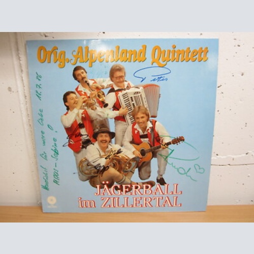 LP / Orig. Alpenland Quintett ?– Jägerball Im Zillertal   / MIT AUTOGRAMM / VM