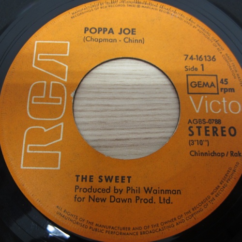 Single /  The Sweet ?– Poppa Joe / Jeanie   /   DE  PRESS / RAR /