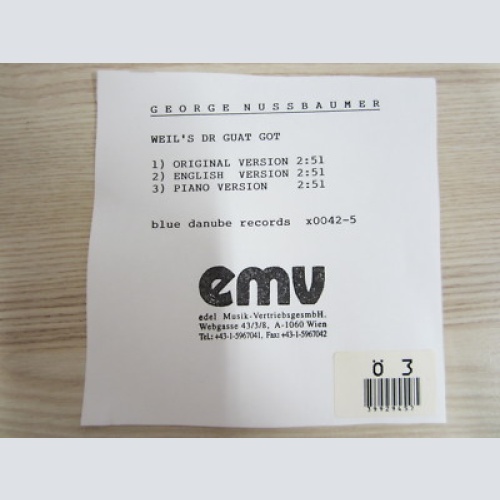 CD / GEORGE NUSSBAUMER--WEIL'S DR GUAT  / PROMO / MUSTER / RARITÄT / AUSTRIA /