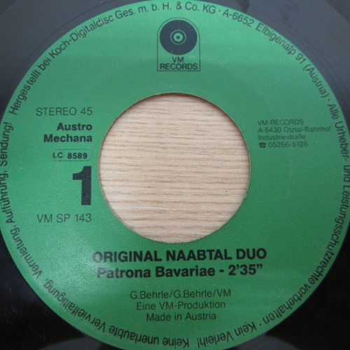 Single /   Original Naabtal Duo ?– Patrona Bavariae    / AUT PRESS / RAR /