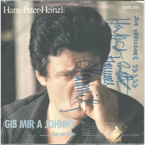 Single / HANS-PETER-HEINZL / MIT AUTOGRAMM / SELTEN /