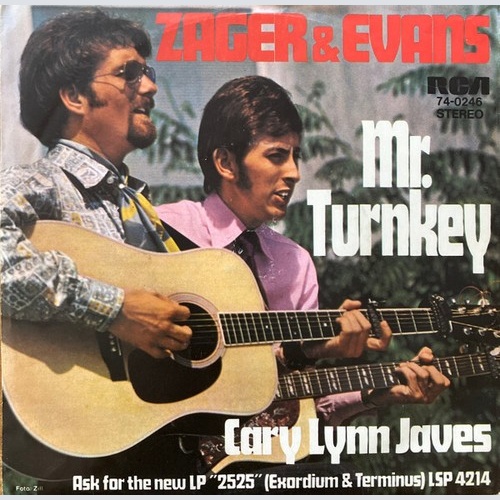 Zager & Evans - Mr. Turnkey / Cary Lynn Javes (7", Single, Promo)