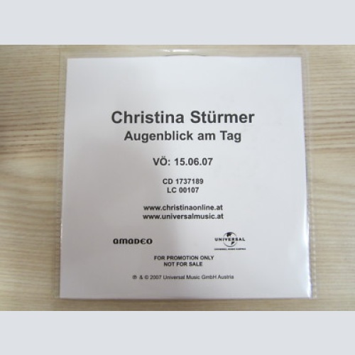 CD /  CHRISTINA STÜRMER--AUGENBLICK AM TAG   / PROMO / AUSTRIA / RAR /