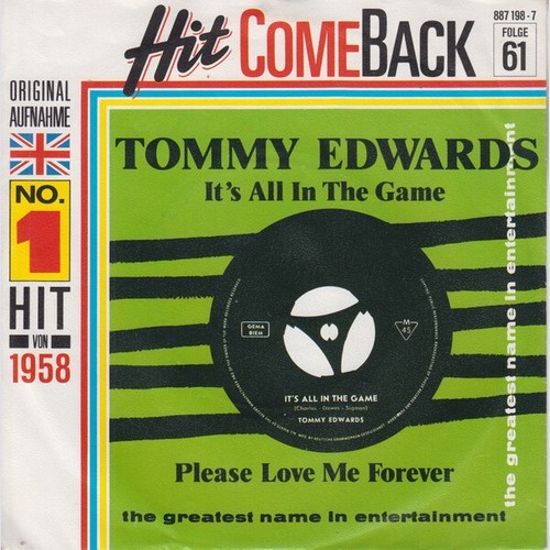 Tommy Edwards - It's All In The Game (7", Single, RE)