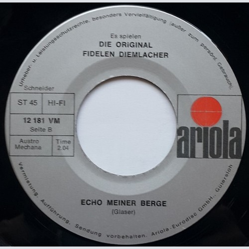 Die Orignal Fidelen Diemlacher* - Ja Mir Ochsen Hab'n Es Schwer (7", Single)
