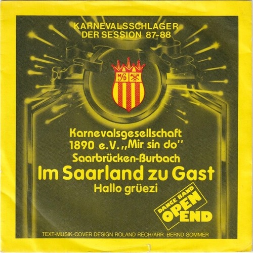 Danceband Open End - Im Saarland Zu Gast / Hallo Grüezi (7")