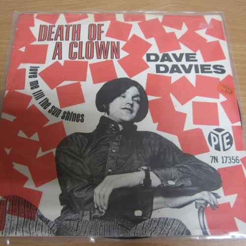 Single /  Dave Davies ?– Death Of A Clown / UK    Press /  RAR /