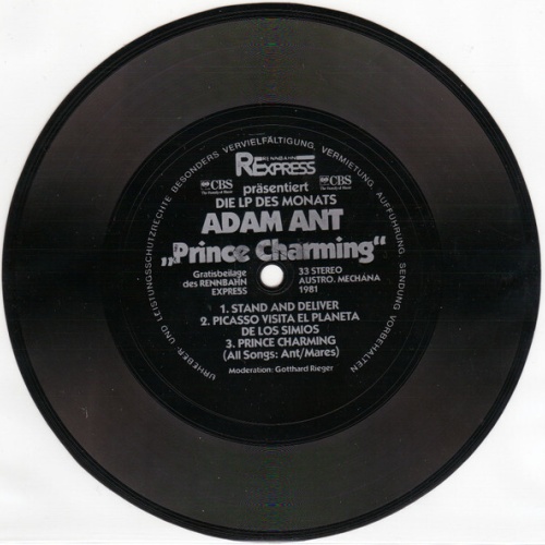 Adam And The Ants - Prince Charming (Flexi, 7", S/Sided, Ltd)