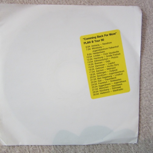 Single / PLAN B / TOUR 90 / MUSTERPLATTE / TOP RARITÄT / 1990 /  NEW WAVE /