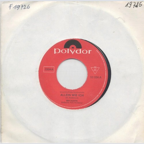 Ben Martin (29) - Allein Wie ich (7", Promo)