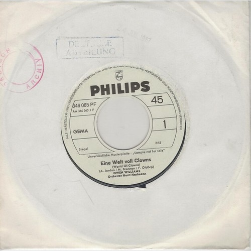 Owen Williams - Eine Welt Von Clowns (World Of Clowns) (7", Single, Promo)