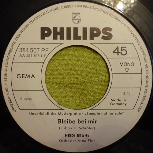 Heidi Brühl - Bleibe Bei Mir / La Banda (7", Single, Mono, Promo)