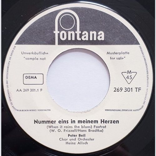Peter Beil - Nummer Eins In Meinem Herzen (7", Single, Mono, Promo)