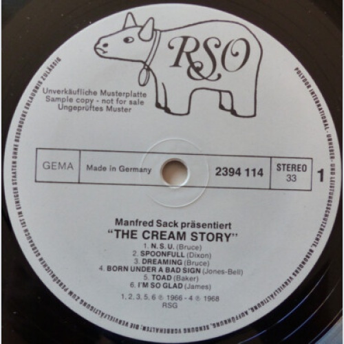 Cream (2) - Die Cream Story (Präsentiert Manfred Sack) (LP, Comp, Promo)