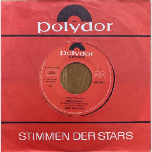 Andy Radovan - Higher Reason (7", Single, Promo)