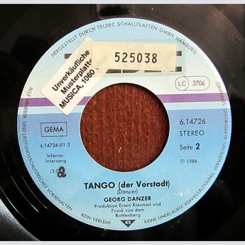 Single / GEORG DANZER / MUSTERPLATTE / AUSTRIA / RARITÄT /