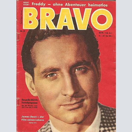 BRAVO 1958  / TOP RARITÄT / FREDDY / JAMES DEAN /