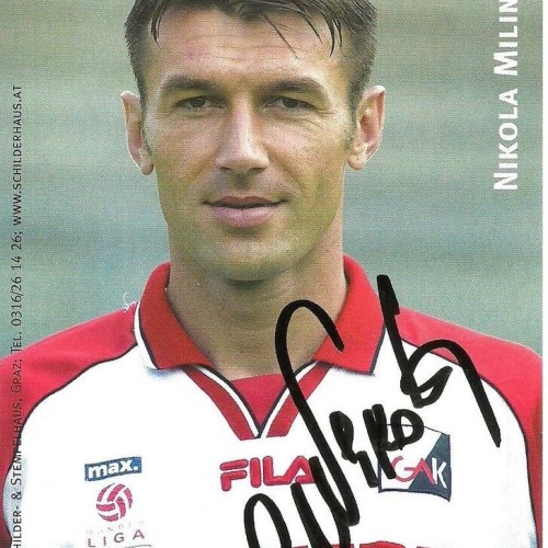 GAK SAMMELKARTE / NIKOLA MILINKOVIC /   MIT AUTOGRAMM /