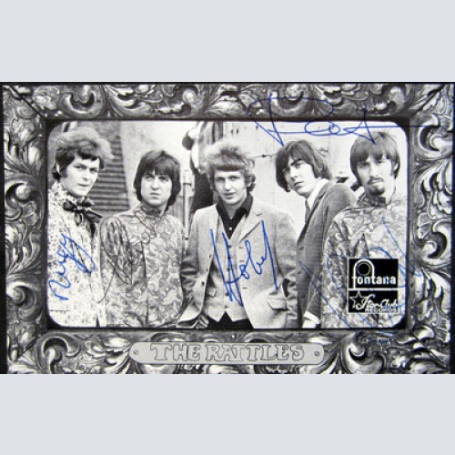 THE RATTLES - AUTOGRAMM- KARTE- ORIG. AUTOGRAMM