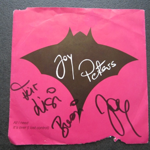 Single / Joy Peters – All I Need / It's Over (I Lost Control) / DE Press /