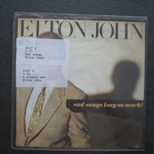 Single / Elton John – Sad Songs (Say So Much) / DE Press /
