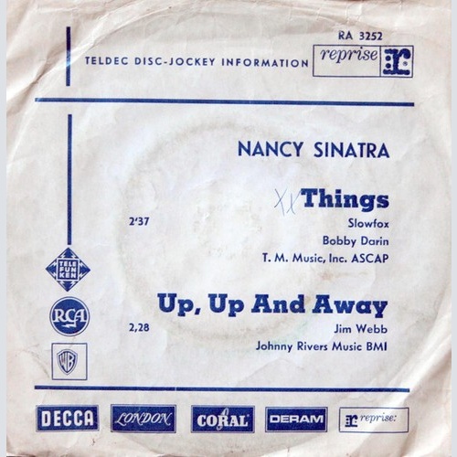 Nancy Sinatra - Things / Up, Up And Away (7", Single, Promo)
