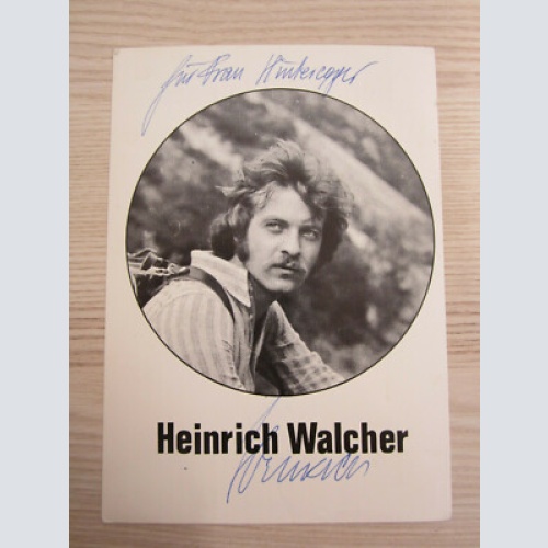 HEINRICH WALCHER- GUMMIZWERG --AUSTRIA  - AUTOGRAMM- KARTE- ORIG. AUTOGRAMM