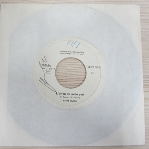 Single /  Hervé Vilard ?– L'Avion De Nulle Part / TESTPRESSUNG / RARITÄT /