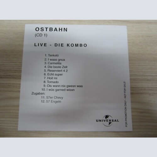 CD / OSTBAHN - LIVE DIE KOMBO / TOP RARITÄT / AUSTRIA / MINT / PROMO /