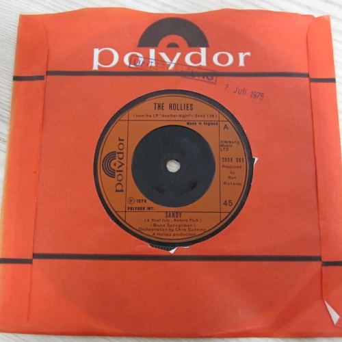Single /  The Hollies ?– Sandy (4th Of July, Asbury Park   /  UK  PRESS / RAR /