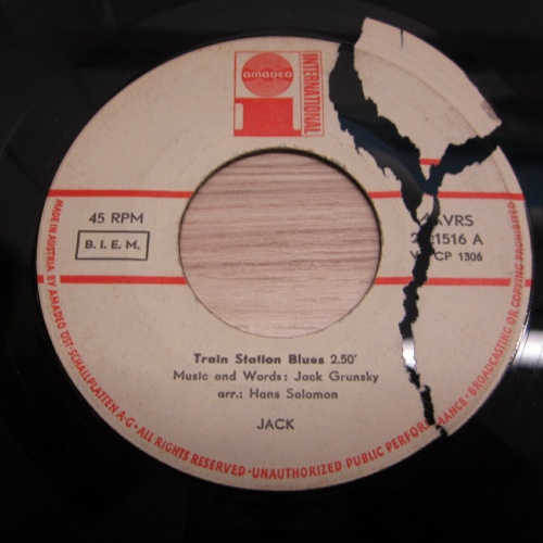 Single / Jack Grunsky ?– Train Station Blues  /  AUT  PRESS /   RAR /