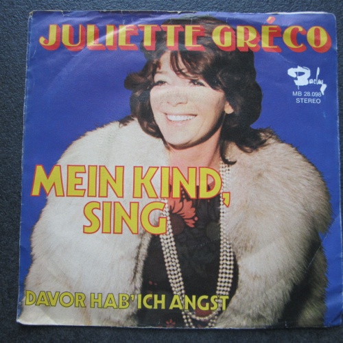 Single / Juliette Gréco – Mein Kind, Sing / DE PRESS /