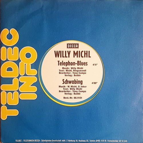 Willy Michl - Telephon Blues / Schwabing (7", Promo)