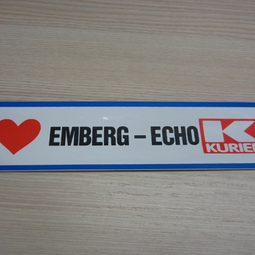 EMBERG - ECHO     AUFKLEBER  PROMOTION  MUSIK FANARTIKEL