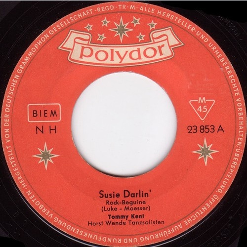 Tommy Kent - Susie Darlin' (7", Single, Mono)