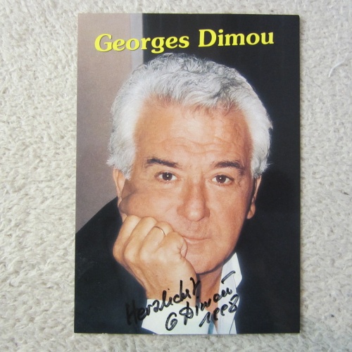 GEORGES DIMOU  AUTOGRAMMKARTE MIT ORIG.AUTOGRAMM AUSTRIA