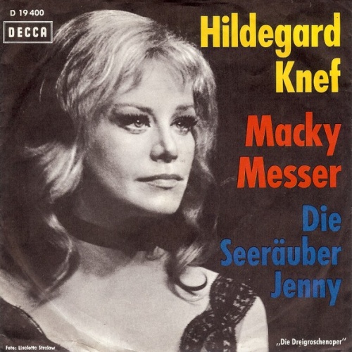 Hildegard Knef - Macky Messer / Die Seeräuber Jenny (7", Single, Mono)