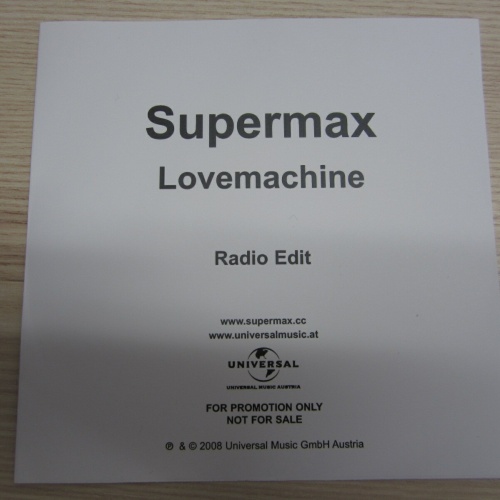 CD /  Supermax- Lovemachine   /  PROMO  / MINT /