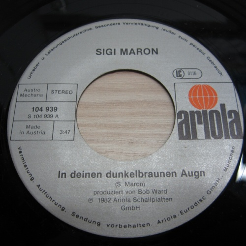 Single / Sigi Maron ?– In Deinen Dunkelbraunen Augen / AUT   PRESS /   RAR /