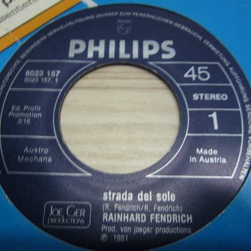 Single / Rainhard Fendrich ?– Strada Del Sole     / AUT   PRESS /   RAR /