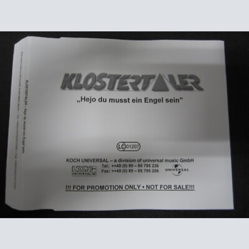 CD /  Klostertaler - Hejo du musst ein Engel sein   / PROMO /