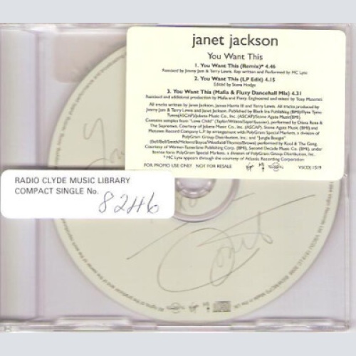 Janet Jackson - You Want This (CD, Single, Promo)