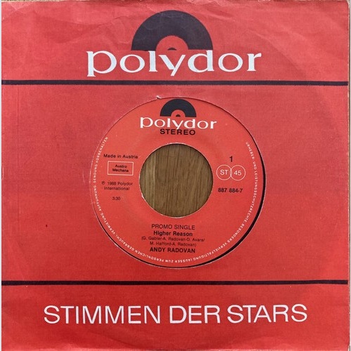 Andy Radovan - Higher Reason (7", Single, Promo)