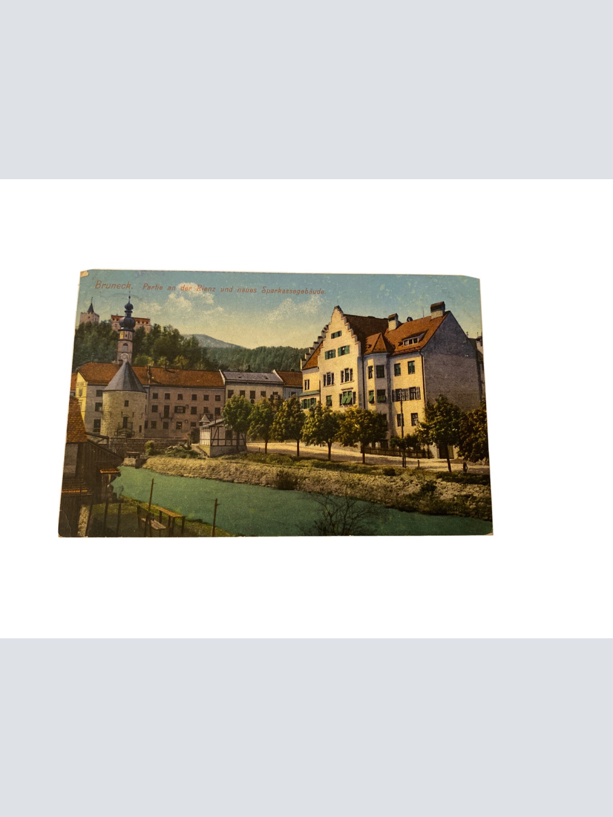 Bruneck  Partie an der Rienz Sparkassengebäude Tirol Südtirol Italien 400471