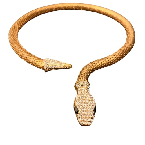 Vintage Flexibles Snake Collie mit Strasssteinen 14,5 cm Durchm.  R0014