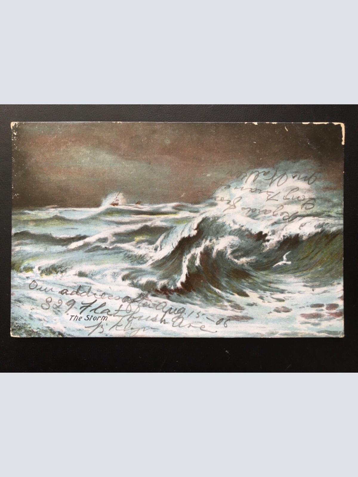 The Storm - Stürmische See - Meer Wellen - Künstlerkarte 945 TH