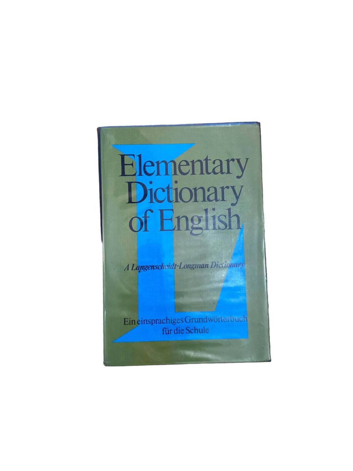 5592 ELEMENTARY DICTIONARY OF ENGLISH EIN EINSPRACH. GRUNDWÖRTERBUCH F D SCHULE